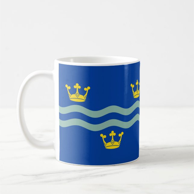 Caneca de café da bandeira de Cambridgeshire (Esquerda)