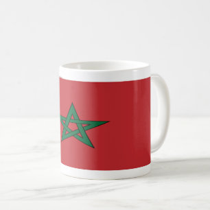 Caneca de café da bandeira de Marrocos