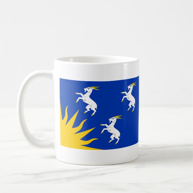 Caneca de café da bandeira de Merionethshire (Esquerda)