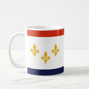 Caneca de café da bandeira de Nova Orleans, Louisi