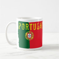 Caneca de café da bandeira de Portugal