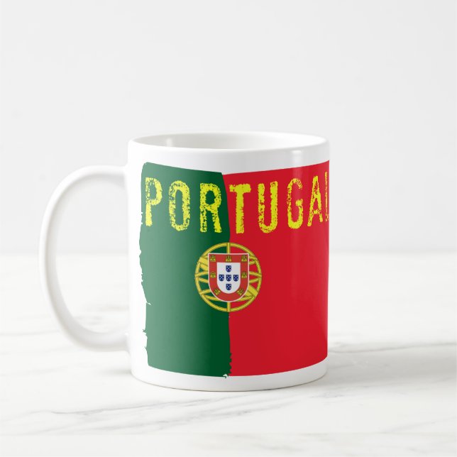 Caneca de café da bandeira de Portugal (Esquerda)