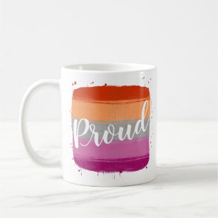 Caneca de Café da Bandeira Lésbica Orgulho
