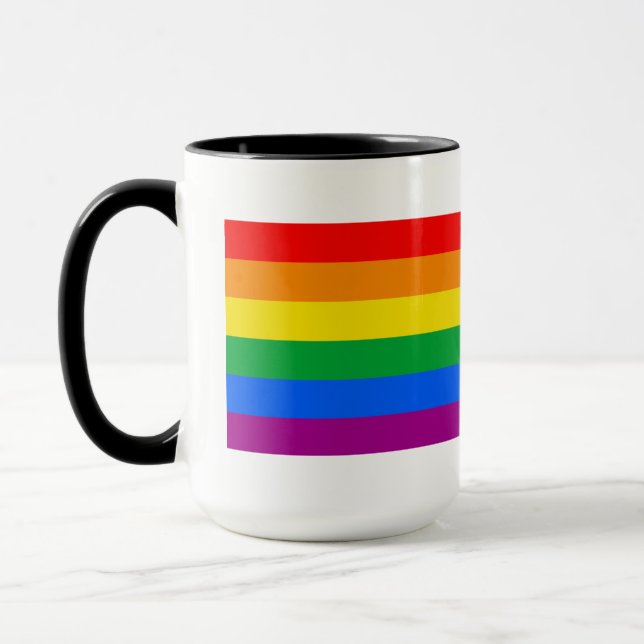 Caneca de Café da Bandeira Tradicional do Orgulho  (Esquerda)