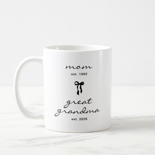 Caneca de Café da Bisavó com Laço (Esquerda)