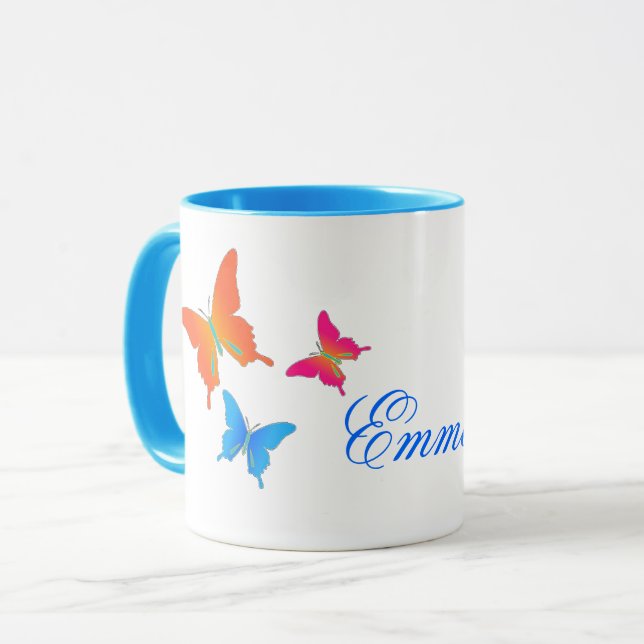 Caneca de café da borboleta (Frente Esquerda)