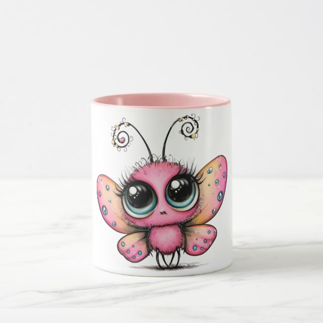 Caneca de café da borboleta fofa (Centro)