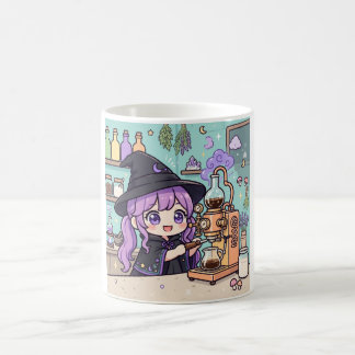 Caneca de Café da Bruxa Kawaii Barista Cute Alchem