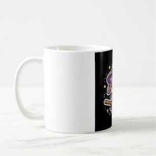 Caneca de Café da Bruxinha Fofa na Vassoura