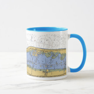 Caneca de café da carta de navegação do porto de