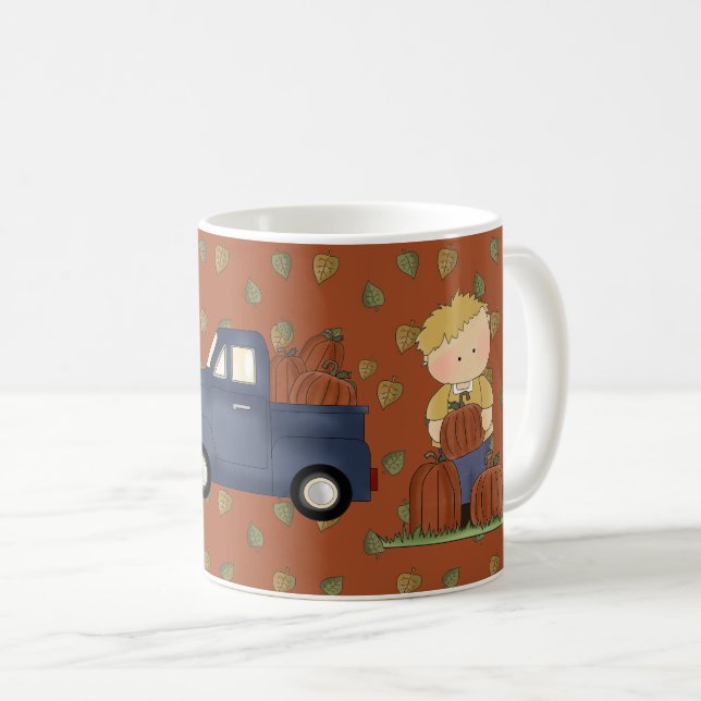 Caneca de Café da Colheita de Abóbora (Frente Esquerda)