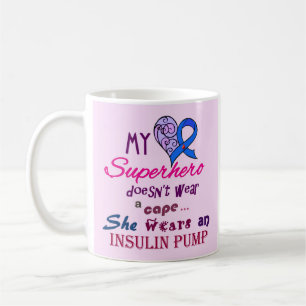 Caneca de café da consciência do diabetes T1 meu
