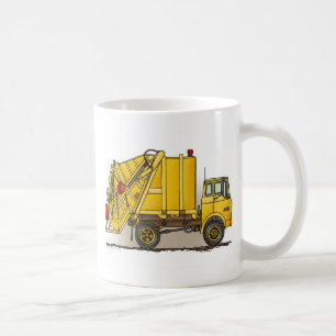 Caneca de café da construção do caminhão de li