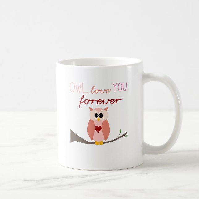 Caneca De Café Da coruja amor sempre você (Direita)