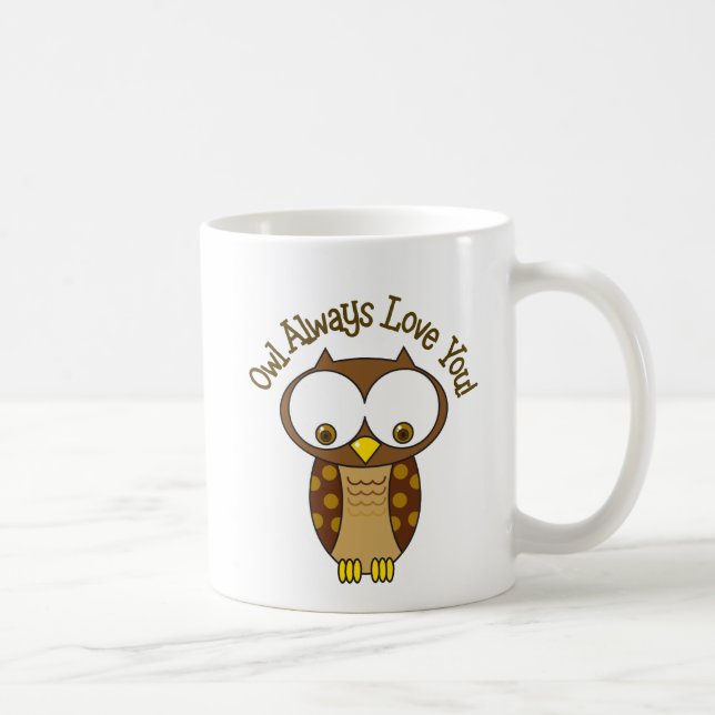 Caneca De Café Da coruja amor sempre você (Direita)