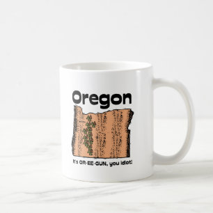 Caneca De Café ~ da divisa de Oregon OU de estado é OR-EE-GUN,