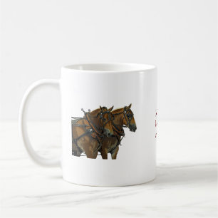 Caneca de Café da Equipe de Cavalo de Tração Belga