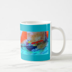 caneca de café da escuna da navigação