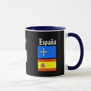 Caneca de café da espanha de Asturias*