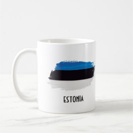 Caneca de café da Estônia. Cores estonianas