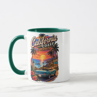 Caneca de Café da Estrada da Costa da Califórnia a