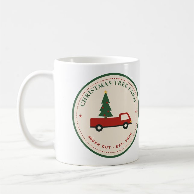 Caneca de Café da Fazenda de Árvores de Natal Cami (Esquerda)