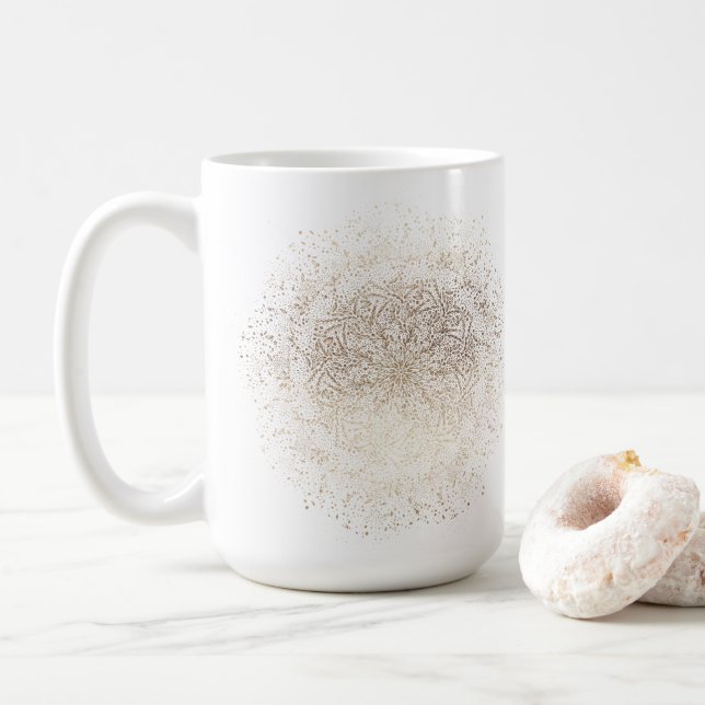Caneca de Café da Festa de Natal Floco de Neve Dou (Com Donut)