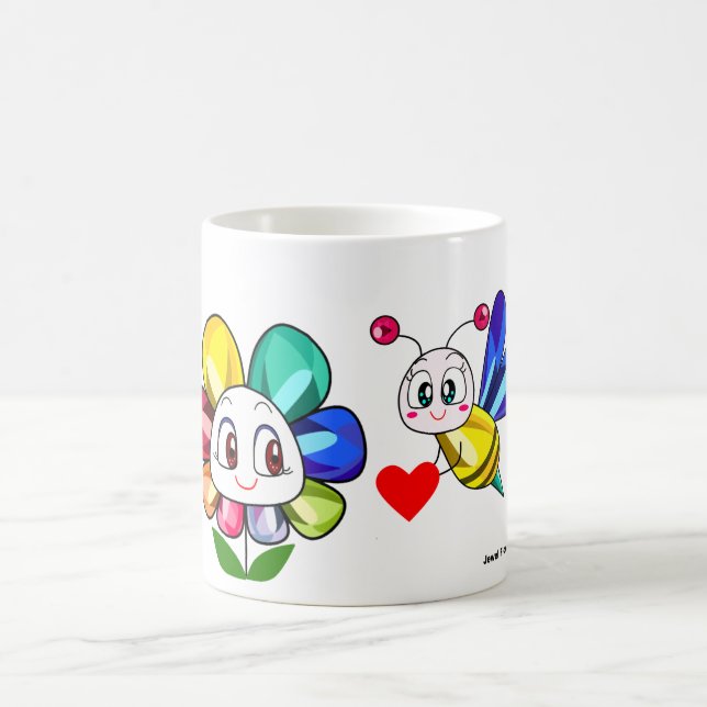 Caneca de café da flor da jóia (Centro)