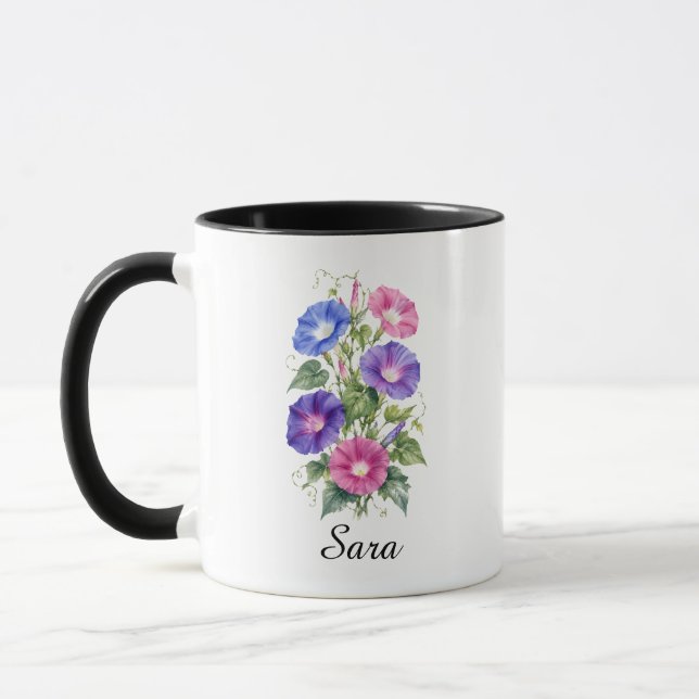 Caneca de Café da Flor de Nascimento Morning Glory (Esquerda)