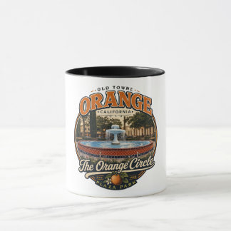 Caneca de café da Fonte do Círculo Laranja