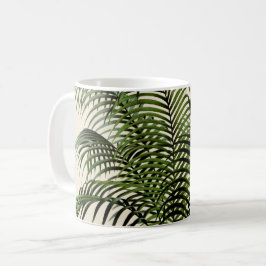 Caneca de café da fronda da palma
