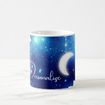 Caneca de café da galáxia celestial da lua estelar