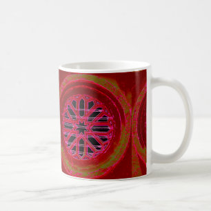 caneca de café da igreja vermelha
