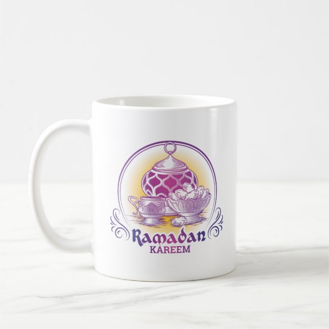 Caneca de café da ilustração de Ramadan Kareem (Esquerda)