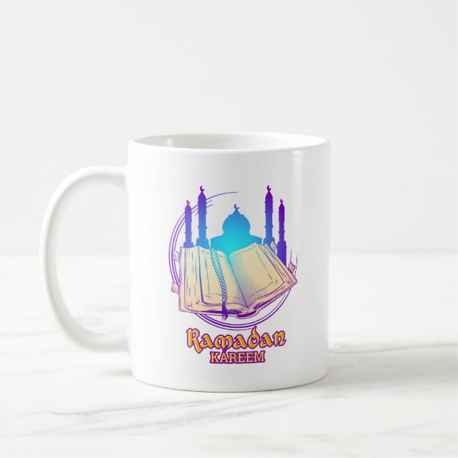 Caneca de café da ilustração de Ramadan Kareem (Esquerda)