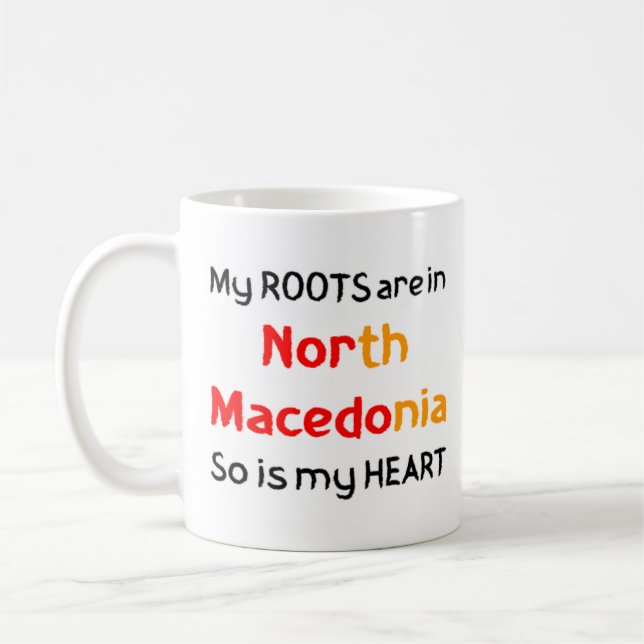 caneca de café da macedônia-do-norte (Esquerda)