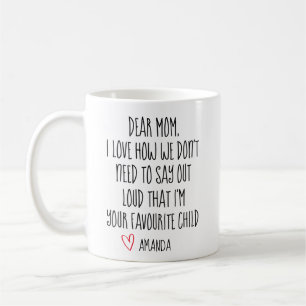 Caneca de Café da Mamãe, Filho Favorito, Caneca Pe