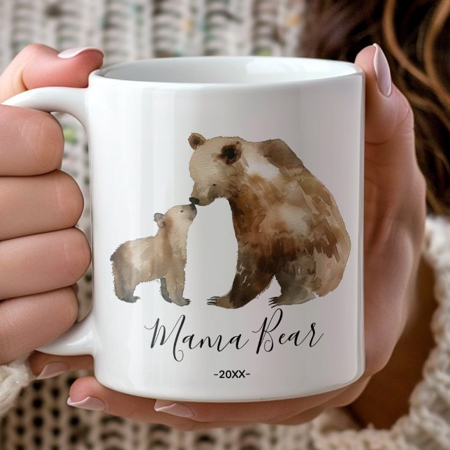 Caneca de Café da Mamãe Urso Fofa (Criador carregado)