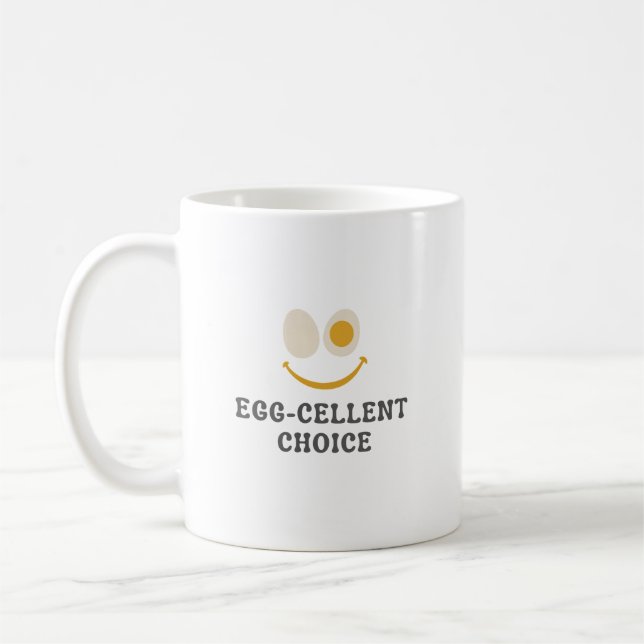 Caneca de Café da Manhã Divertida Escolha de Ovo (Esquerda)