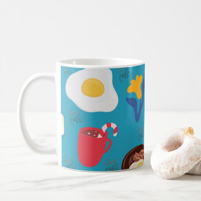 Caneca de Café da Manhã "Quiero Café" (Com Donut)