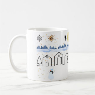 Caneca de café da maravilha do inverno