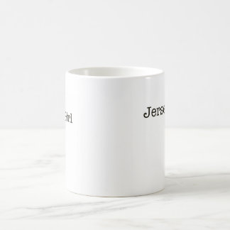 Caneca de café da menina do jérsei