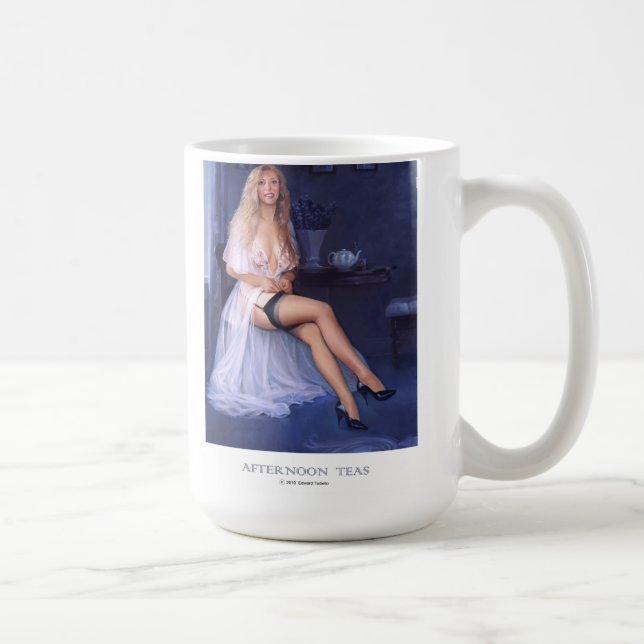 Caneca de café da menina do Pinup dos "LANCHES" (Direita)