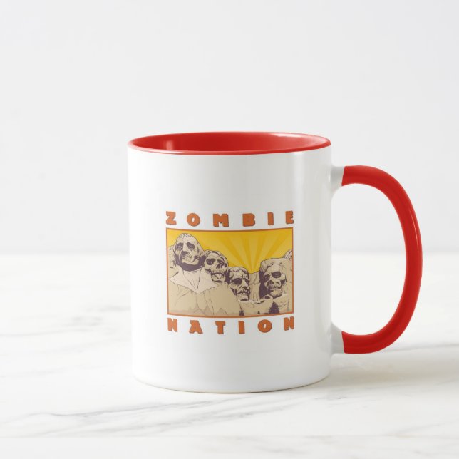 Caneca de café da nação do zombi--Design de (Direita)