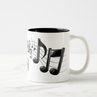 Caneca de café da nota da música