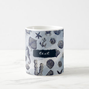 Caneca de Café da Praia de Conchas Náuticas de Vid