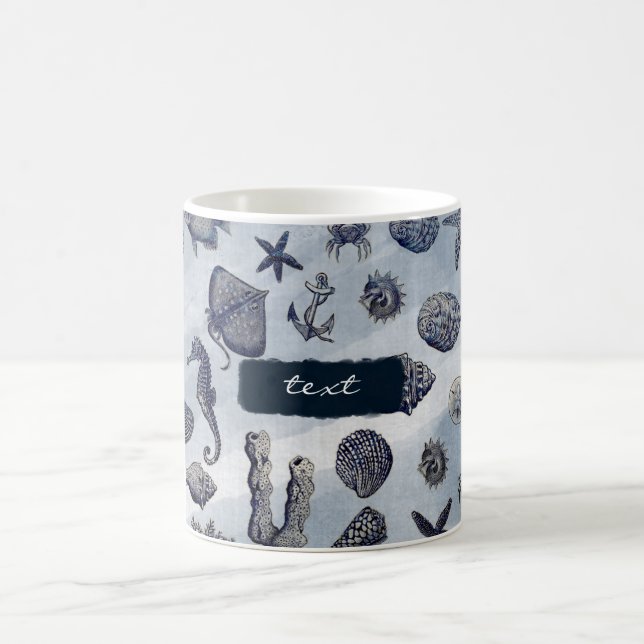 Caneca de Café da Praia de Conchas Náuticas de Vid (Centro)