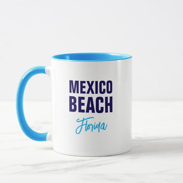 Caneca de café da praia do México Flórida (Esquerda)