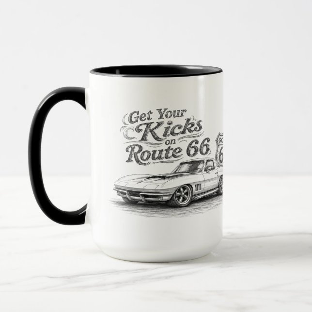 Caneca de Café da Rota 66 Clássica (Esquerda)