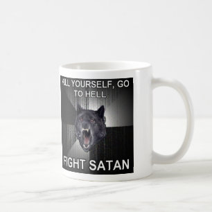 Caneca de café da satã da luta